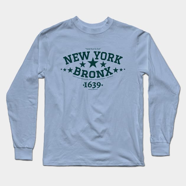 New York Bronx 'Yield to the Evil' Logo Shirt Long Sleeve T-Shirt by Boogosh